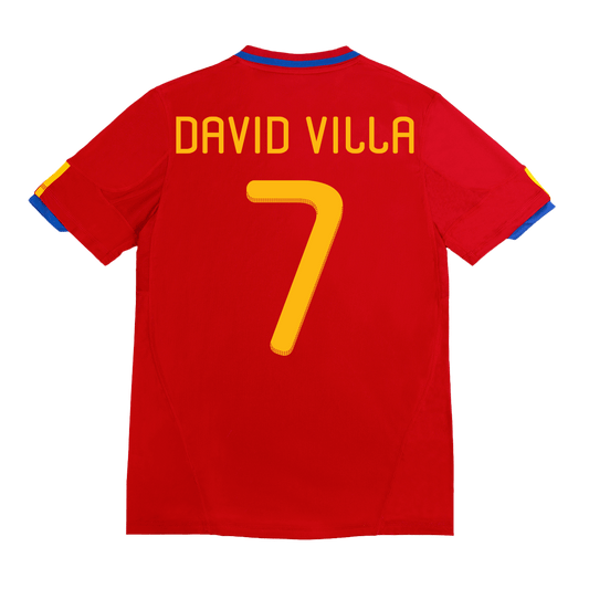 Domácí Retro Dres Spain 2010 DAVID VILLA #7