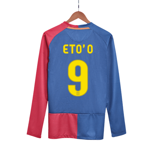 Domácí Retro Dres Barcelona 2008/09 Long Sleeve ETO'O #9 - UCL Final