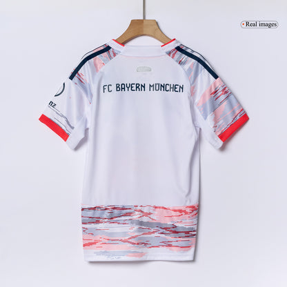 Kid's Bayern Munich Away Soccer Jersey Kit(Jersey+Shorts+Socks) 2025/26 White