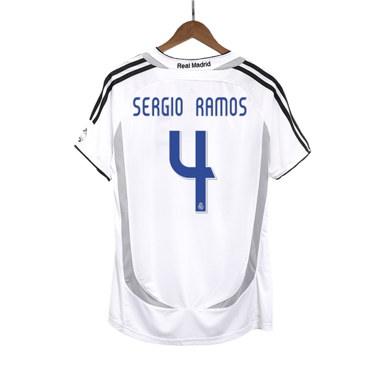 Domácí Retro Dres Real Madrid 2006/07 Retro SERGIO RAMOS #4